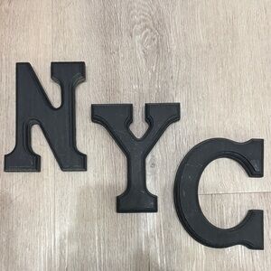 Black NYC Wall Decor Letters